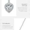 MODIAN 1CT Dazzling Moissanite Halo Necklace 925 Sterling Silver Heart Wedding Gfits Pendant Necklace For Women Fine Jewelry