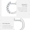 MODIAN D Color Moissanite Small Hoop Earrings 925 Sterling Silver Hollow Sparkling Ear Buckles For Women Wedding Fine Jewelry