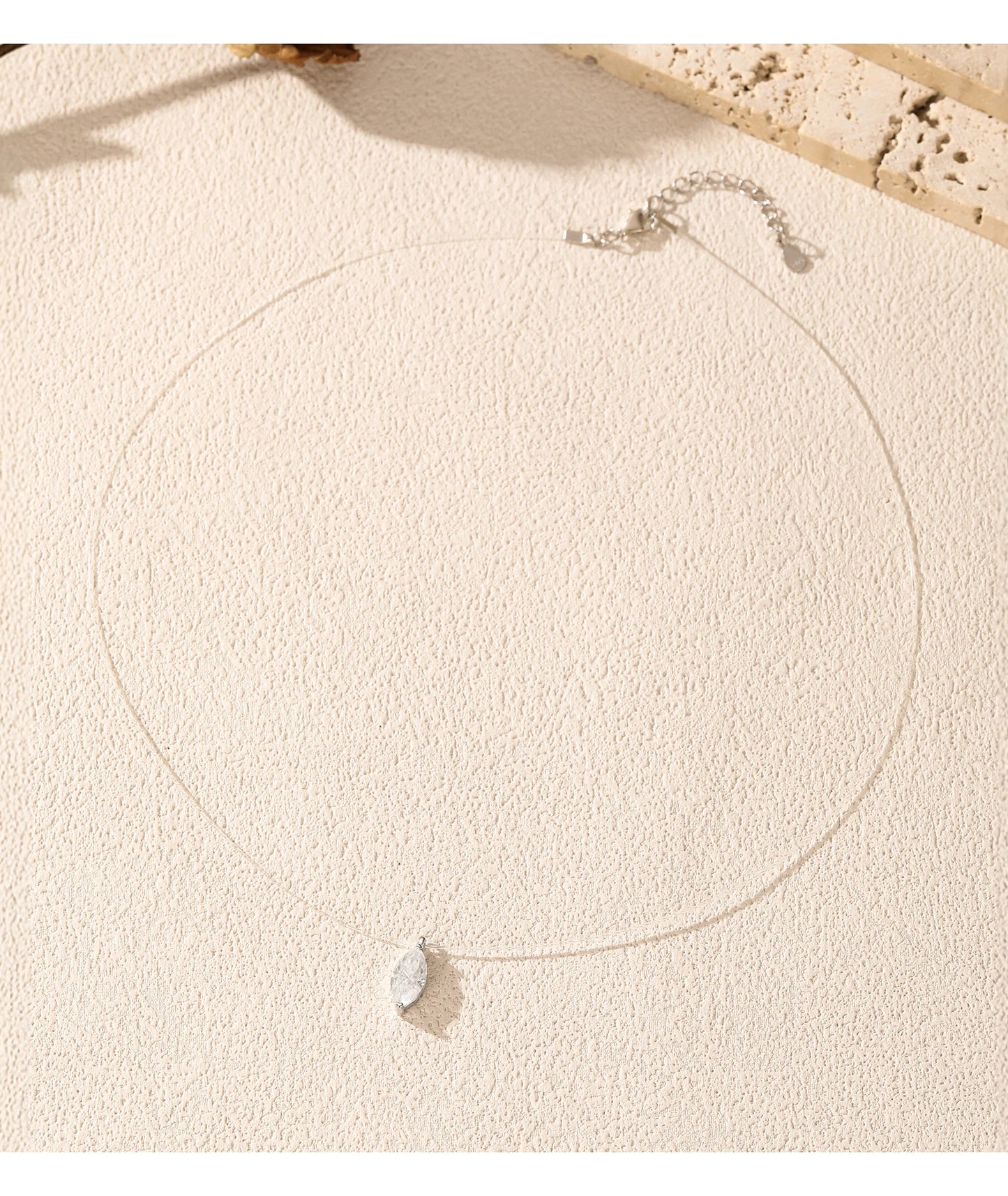 MODIAN 3 Styles Moissanite Necklace 925 Sterling Silver Simple Geometric Fishing Line Choker Necklaces For Women Fine Jewelry