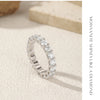 MODIAN D Color Moissanite Dazzling Ring 925 Sterling Silver Luxury Round Eternity Band Rings For Women Wedding Fine Jewelry Gift