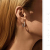 MODIAN D Color Moissanite U Shape Hoop Earrings 925 Sterling Silver Exquisite Elegant Ear Buckle For Women Daily Fine Jewelry