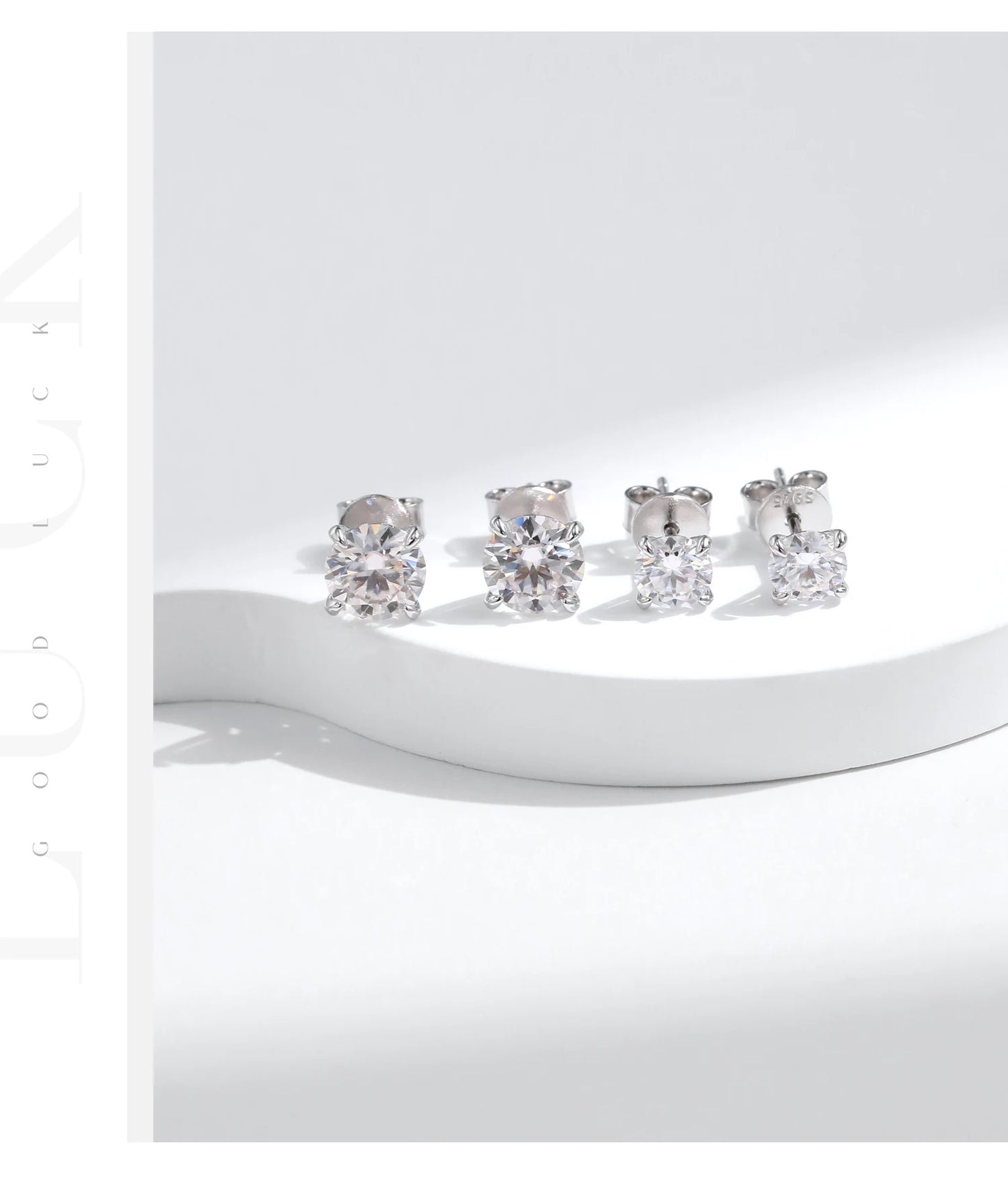 MODIAN D Color 1CT Moissanite Stud Earrings 925 Sterling Silver Wedding Engagement Lab Created Diamond Jewelry For Women Gift