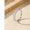 MODIAN D Color Round Moissanite Eternity Ring 925 Sterling Silver Stackable Finger Rings For Women Wedding Fine Jewelry Gifts