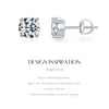 MODIAN 1.00Ct 2.00Ct Moissanite D Color Lab Diamond Stud Earrings For Women 925 Sterling Silver Basic Design Wedding Jewelry
