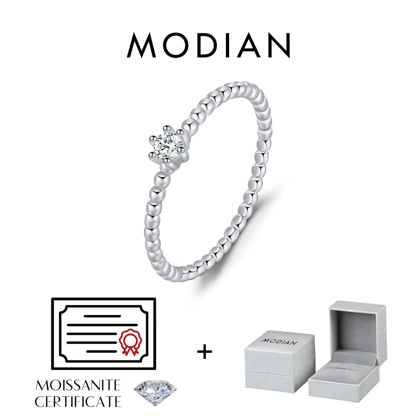 MODIAN D Color Geometric Shaped Moissanite Ring 925 Sterling Silver Heart Square Lab Diamond Wedding Band Jewelry For Women