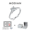 MODIAN D Color Lab Diamond 1CT Moissanite Ring For Women 925 Sterling Silver Classic Wedding Engagement Band Jewelry Gifts