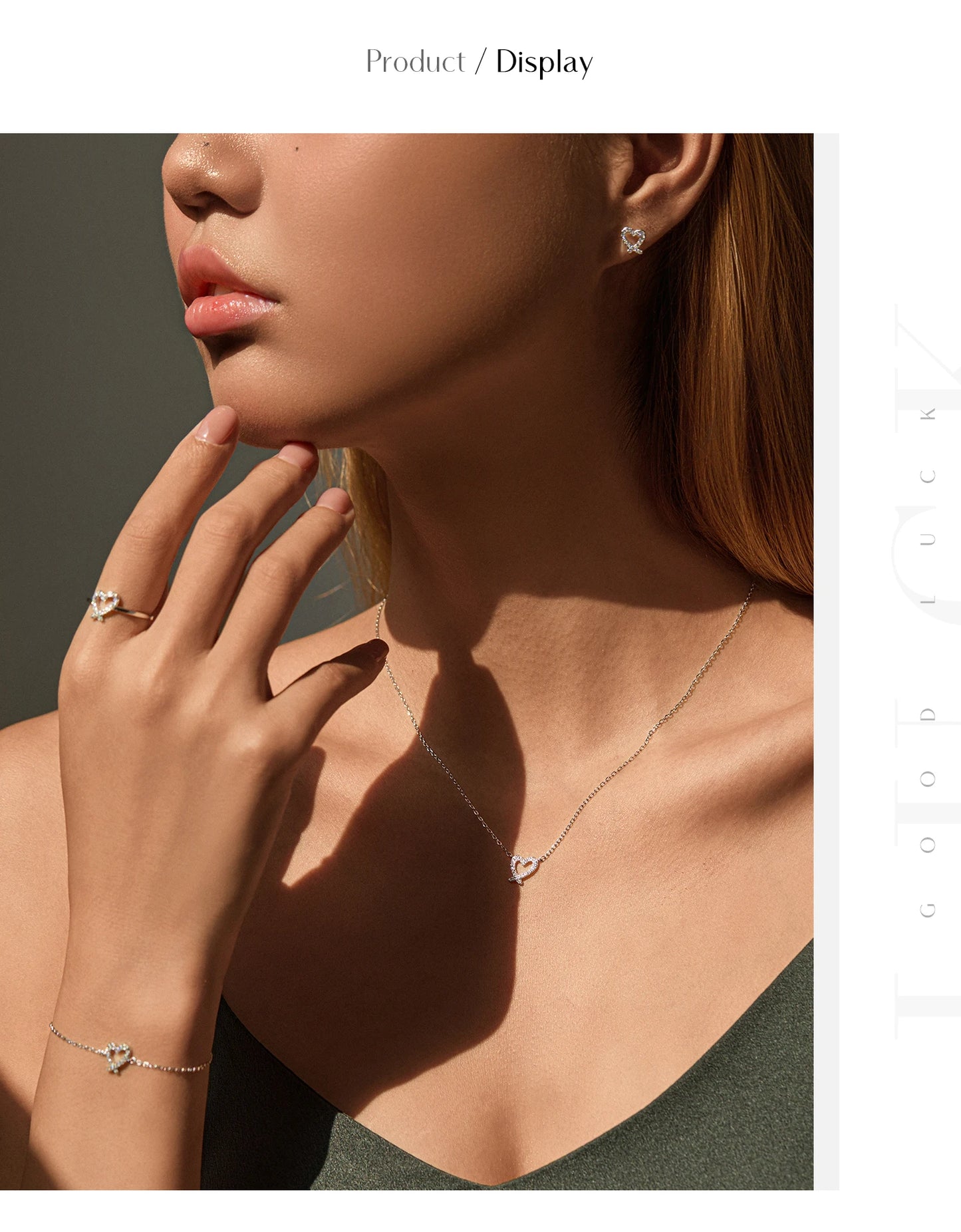 MODIAN Sparkle Moissanite Sets 925 Sterling Silver Sweet Irregular Heart Earrings Ring Bracelet Necklace For Women Jewelry Sets