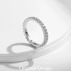 MODIAN Luxury D Color Moissanite Band Stackable Ring For Women Real 925 Sterling Silver Wedding Jewelry With Exquisite Box Gift