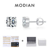 MODIAN 1.00Ct 2.00Ct Moissanite D Color Lab Diamond Stud Earrings For Women 925 Sterling Silver Basic Design Wedding Jewelry