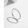 MODIAN Simple Eternity Moissanite Ring 925 Sterling Silver Sparkling Simple Thin Wedding Band Rings For Women Fine Jewelry