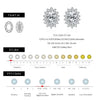 MODIAN D Color Clarity VVS1 Moissanite Halo Earrings 925 Sterling Silver Classic Stud Earrings For Women Luxury Bridal Jewelry