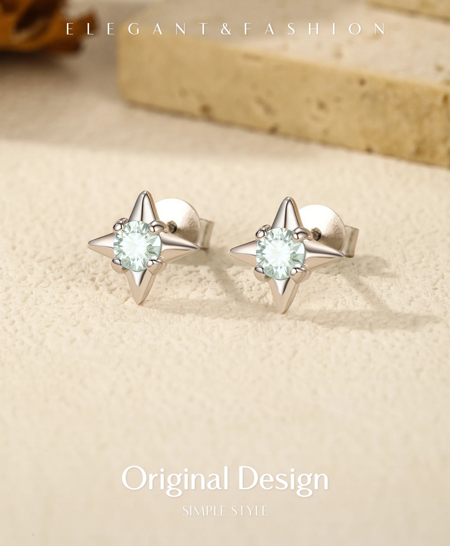 MODIAN D Color Clarity Moissanite Ear Studs 925 Sterling Silver Exquisite Darts Stud Earrings For Women Party Fine Jewelry