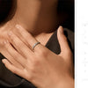 MODIAN Dazzling D Color Rectangle Moissanite Stackable Rings 925 Sterling Silver Eternity Band Rings For Women Fine Jewelry