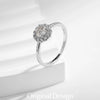 MODIAN 0.5CT D Color VVS1 Round Moissanite Ring 925 Sterling Silver Rings Exquisite Wedding Jewelry For Women Anniversary Gift