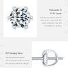 MODIAN 1 Carat D Color Moissanite Stud Earrings 925 Sterling Silver Sparkling Wedding Platinum Plated Fine Jewelry For Women