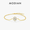MODIAN 0.5CT VVS1 D Color Moissanite Bracelet Classic 925 Sterling Silver Snowflake Chain Charms For Women Jewelry
