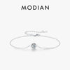 MODIAN 0.5CT Moissanite Bracelet 925 Sterling Silver Classic Link Chain Charms Bracelets For Women Luxury Wedding Jewelry