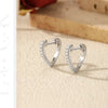 MODIAN D Color Moissanite Ear Buckle 925 Sterling Silver Fashion Heart Sparkle Hoop Earrings For Women Party Fine Jewelry