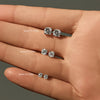 MODIAN 3MM-5MM Size D Color Moissanite 925 Sterling Silver Classic Simple Round Stud Earrings For Women Fine Stackable Jewelry