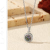 MODIAN 1CT Multicolor Round Moissanite Necklaces 925 Sterling Silver Luxury Classic Pendant Necklace For Women Fine Jewelry