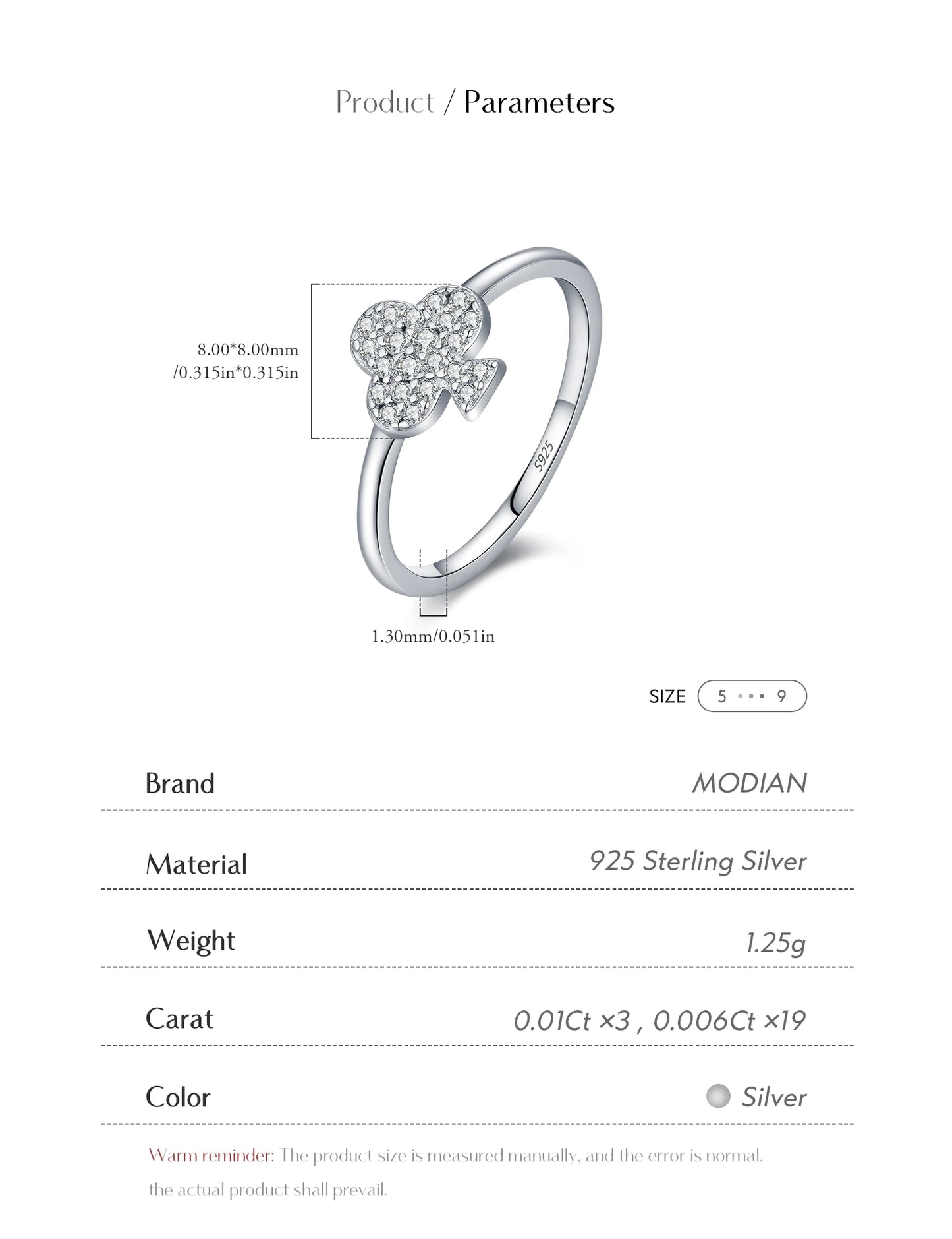 MODIAN D Color Moissanite 925 Sterling Silver Exquisite Charming Clubs Finger Rings For Women Vacation Party Fine Jewelry