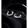 MODIAN D Color C Shape Moissanite Earrings 925 Sterling Silver Charming Dazzling Hoop Earrings For Women Wedding Fine Jewelry