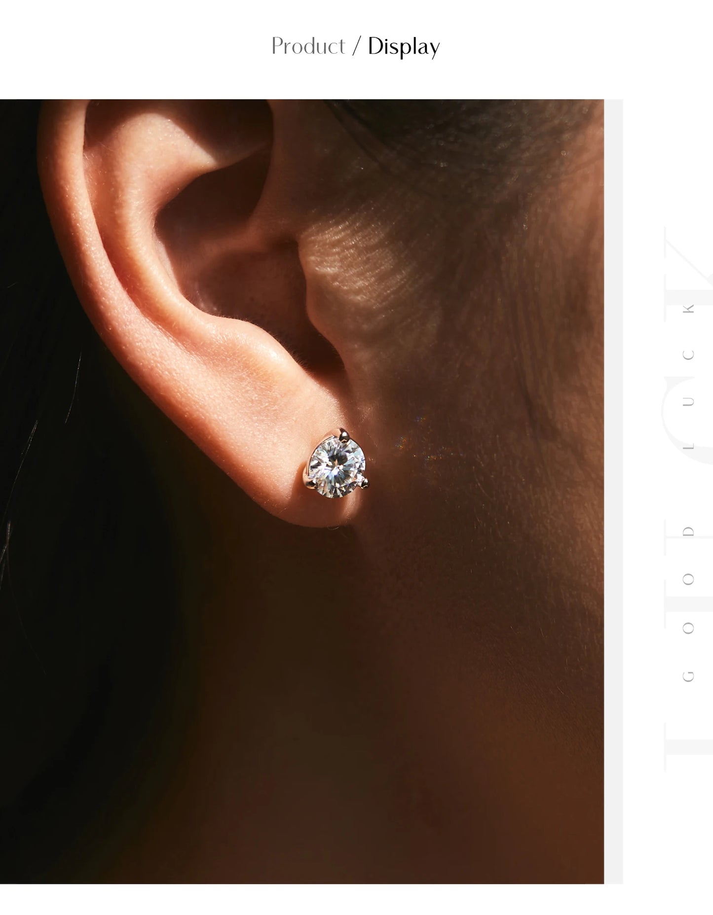 MODIAN D Color 1CT Moissanite Earrings 925 Sterling Silver Sparkling Three Prong Setting Stud Earrings For Women Wedding Jewelry