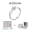 MODIAN D Color VVS1 Square Moissanite Ring 925 Sterling Silver Dazzling Wedding Band Rings For Women Fine Jewelry Gifts