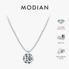 MODIAN D Color Moissanite Necklaces 925 Sterling Silver Trendy Beads Necklace Stackable Pendant Necklace For Women Fine Jewelry