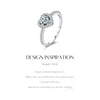 MODIAN D Color Heart  Moissanite Wedding Rings 925 Sterling Silver Luxury Halo Classic Rings For Women Dating Fine Jewelry