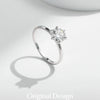 MODIAN 1CT Moissanite Lab Diamond Ring For Women 925 Sterling Silver Wedding Engagement Platinum Plated Fine Jewelry