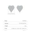 MODIAN D Color Moissanite Simple Daily Wear Ear Studs 925 Sterling Silver Heart Small Stud Earrings For Women Fine Party Jewelry