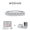MODIAN Luxury D Color Moissanite Band Stackable Ring For Women Real 925 Sterling Silver Wedding Jewelry With Exquisite Box Gift