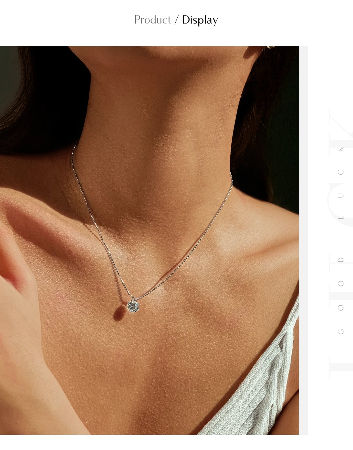 MODIAN D Color Moissanite Necklaces 925 Sterling Silver Trendy Beads Necklace Stackable Pendant Necklace For Women Fine Jewelry