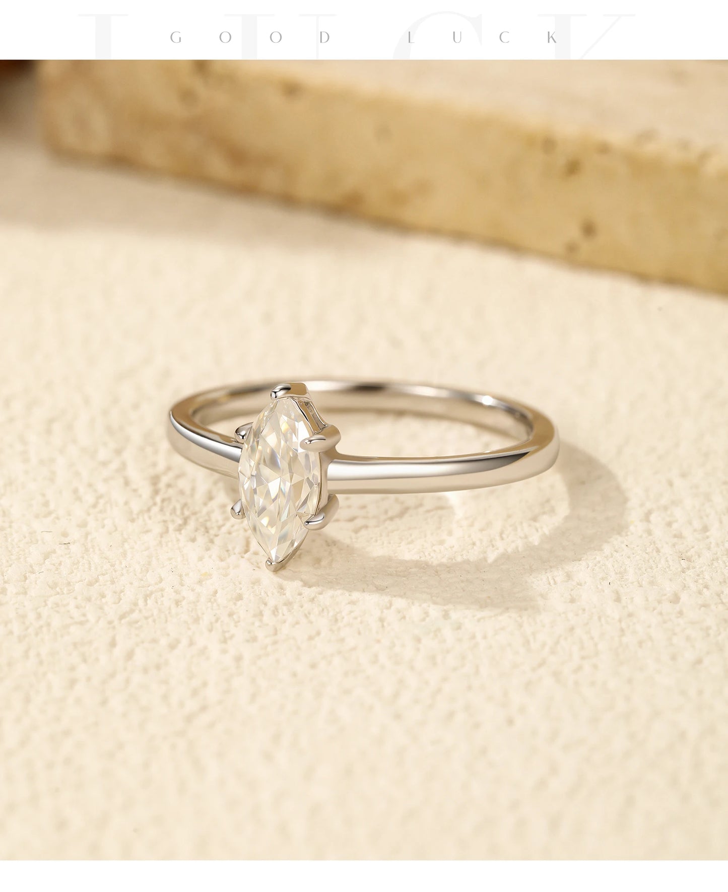 MODIAN D Color Marquise Cut Rhombic Moissanite 925 Sterling Silver Luxury  Band Rings For Women Wedding Fine Jewelry Gifts