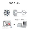 MODIAN 1.00Ct 2.00Ct Moissanite D Color Lab Diamond Stud Earrings For Women 925 Sterling Silver Basic Design Wedding Jewelry