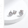 MODIAN Moissanite D Color Stud Earrings Hearts Cut Lab Created Diamond 925 Sterling Silver Romantic Earrings For Women Jewelry