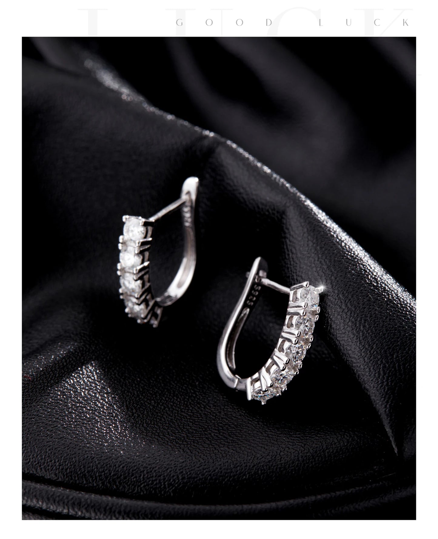 MODIAN D Color U Shape Moissanite Earrings 925 Sterling Silver Elegant Exquisite Hoop Earrings For Women Wedding Jewelry