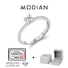 MODIAN D Color Moissanite Ring Delicate Square 925 Sterling Silver Lab Diamond Ring For Women Wedding Statement Jewelry