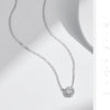 MODIAN 0.8 Carat D Color Classic Halo Moissanite Pendant Necklace 925 Sterling Silver Lab Diamond Wedding Jewelry For Women