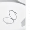 MODIAN D Color Stackable Moissanite Ring 925 Sterling Silver Beads Sparkling Trendy Rings For Women Party Vacation Jewelry