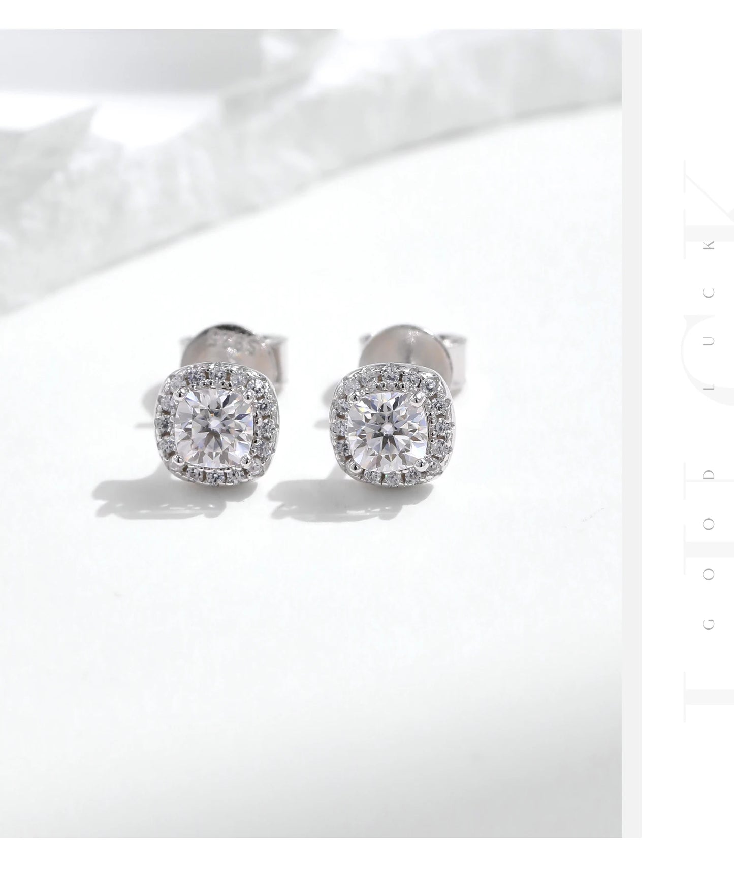 MODIAN D Color Heart Pear Square Moissanite Stud Earrings 925 Sterling Silver Lab Diamond Earrings For Women Wedding Jewelry