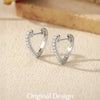 MODIAN D Color Moissanite Ear Buckle 925 Sterling Silver Fashion Heart Sparkle Hoop Earrings For Women Party Fine Jewelry