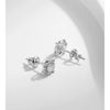 MODIAN D Color Moissanite Stud Earrings Round Cut Lab Created Diamond 925 Sterling Silver Silver Bridal Jewelry For Women Gifts