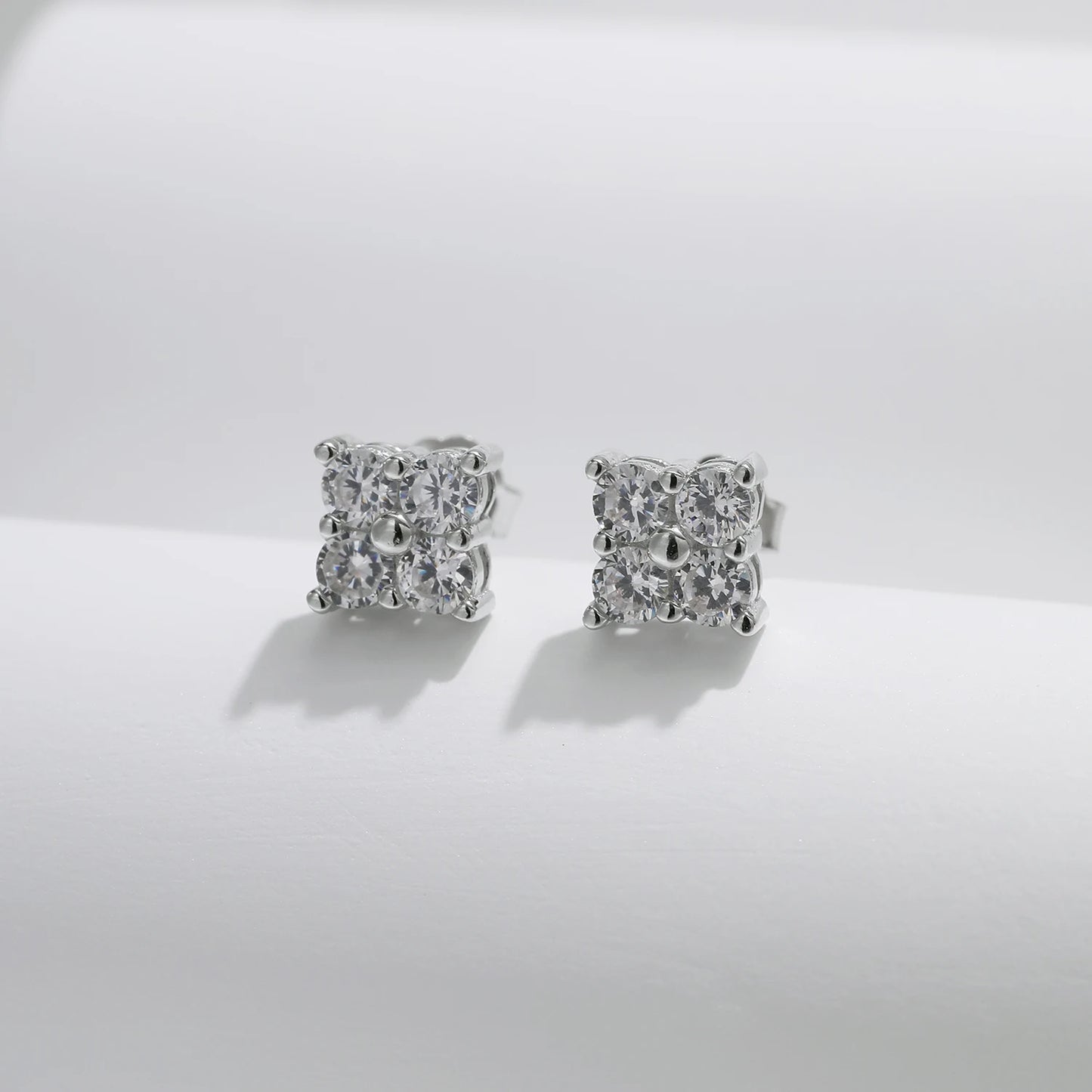 MODIAN Simple D Color Moissanite 925 Sterling Silver Dazzling Lab Created Diamond Ideal Cut Stud Earrings For Women Jewelry