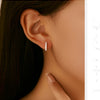 MODIAN D Color Moissanite Small Hoop Earrings 925 Sterling Silver Hollow Sparkling Ear Buckles For Women Wedding Fine Jewelry