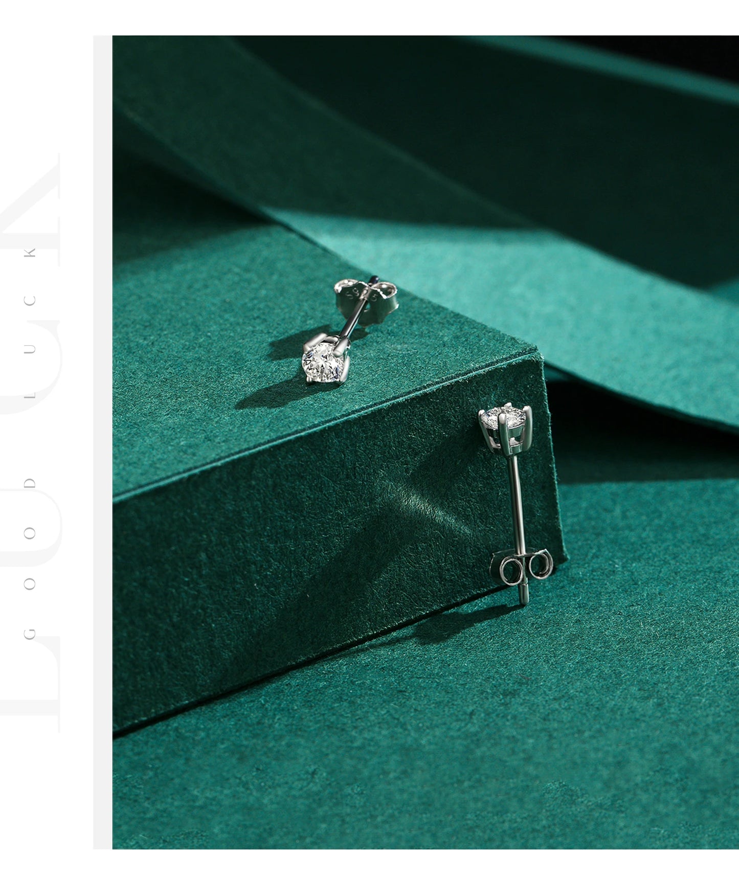 Modian Moissanite Gemstone Clear D Color 925 Sterling Silver Small Tiny Dazzling Stud Earrings For Women Wedding Fine Jewelry