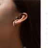 MODIAN D Color Round Moissanite Ear Buckle 925 Sterling Silver Classic Simple Hoop Earrings For Women Party Fine Jewelry Gifts