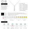 MODIAN Minimalist D Color Moissanite Necklace Prong Setting Lab Diamond For Women 925 Sterling Silver Pendant Necklace Jewelry