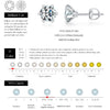 MODIAN 1 Carat D Color Moissanite Stud Earrings 925 Sterling Silver Sparkling Wedding Platinum Plated Fine Jewelry For Women